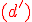 \red(d')